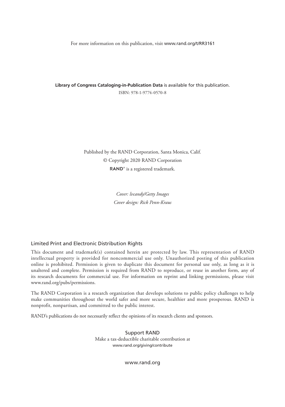 Intelligence Support for Operations in the Ination EnvironmentRAND_RR3161_第2页