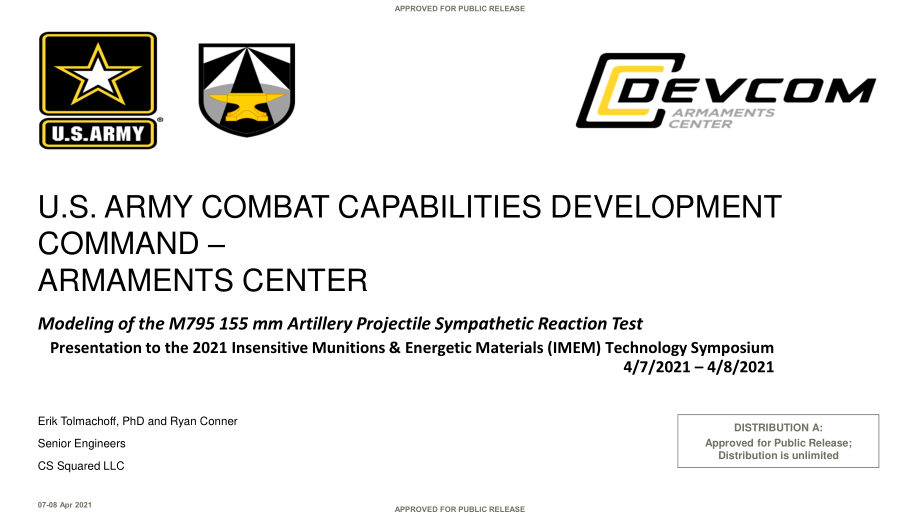 M795 155毫米火炮炮弹交感神经反应试验模型.pdf_第1页