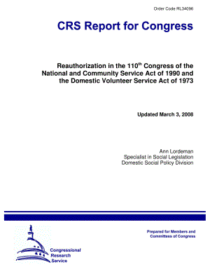 [20080303]RL34096_第110届国会对1990年《国家和社区服务法》和1973年《国内志愿服务法》的重新授权.pdf