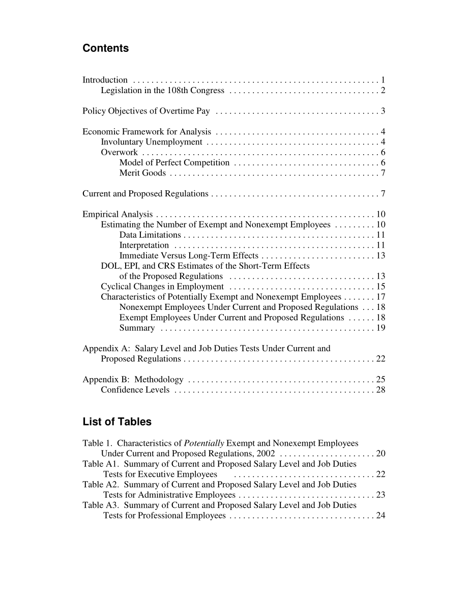 [20040408]RL32349_根据现行法规和拟议法规“白领”加班工资豁免：经济分析.pdf_第3页