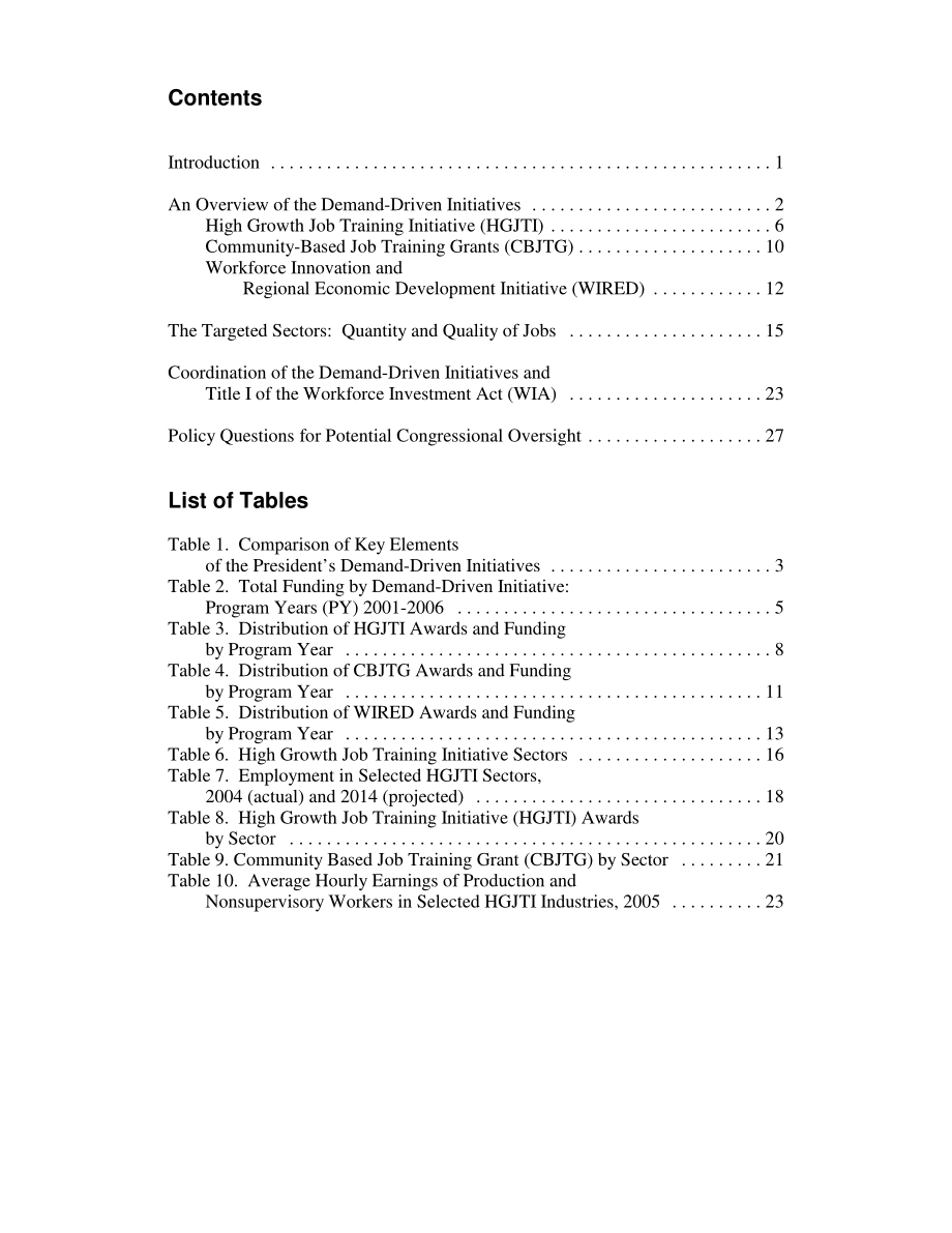 [20070110]RL33811_总统的需求驱动型劳动力发展计划.pdf_第3页