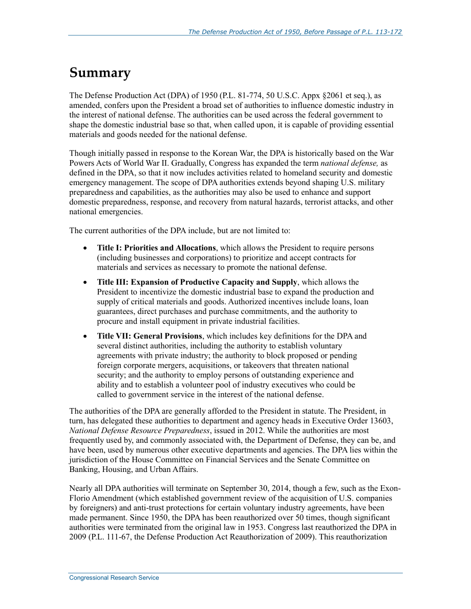 [20140825]R43118_1950年《国防生产法》在P.L113-172.pdf_第2页