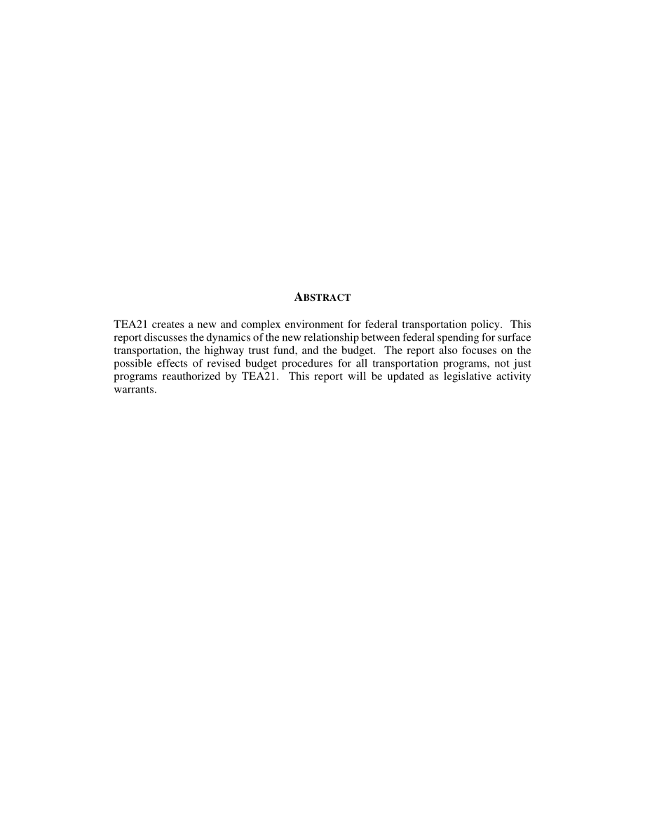 [19980904]98-749_《21世纪交通公平法案》（TEA-21）和联邦预算.pdf_第2页
