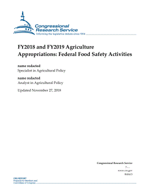 [20181127]R45413_2018财年和2019财年农业拨款：联邦食品安全活动.pdf
