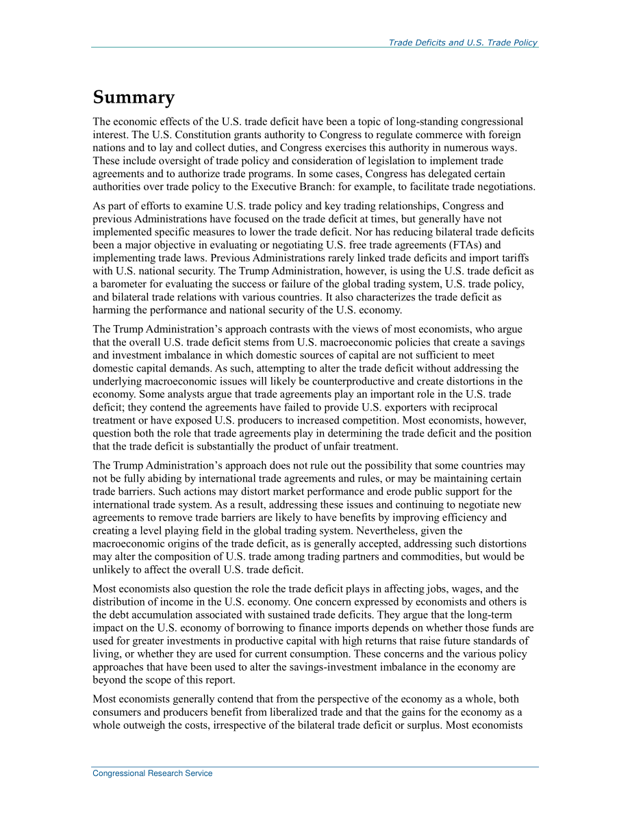 [20180628]R45243_贸易逆差与美国贸易政策.pdf_第2页