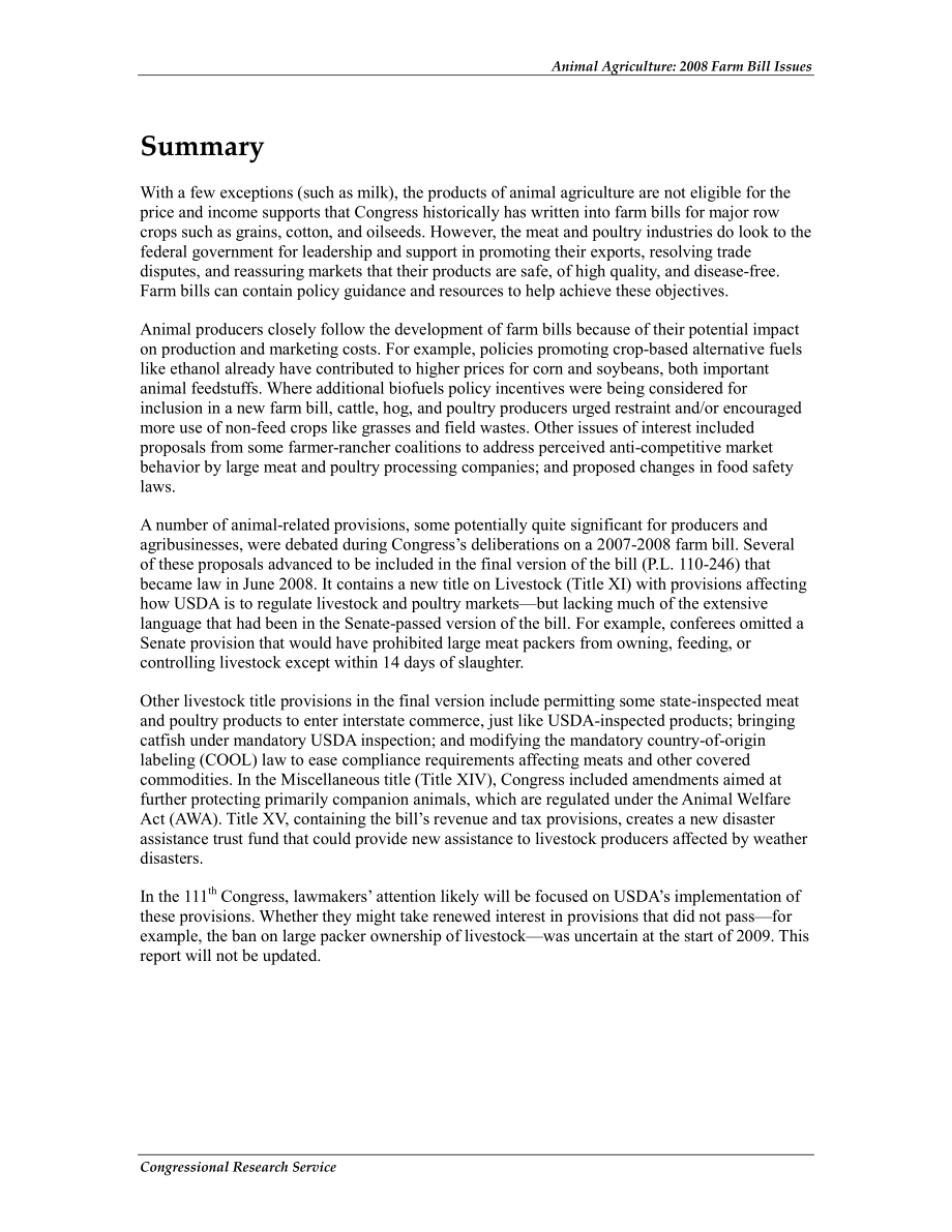 [20090109]RL33958_动物农业：2008年农业法案问题.pdf_第2页