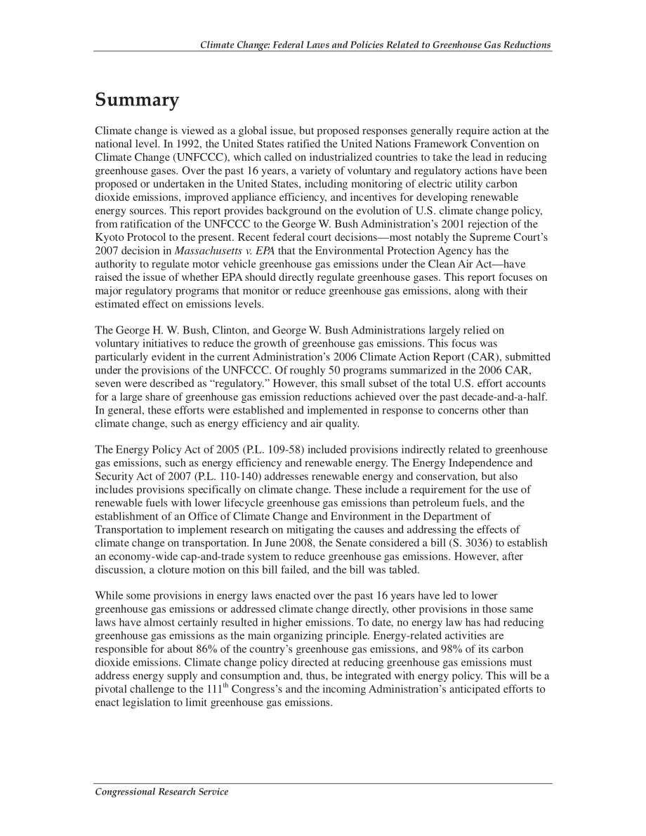 [20081208]RL31931_气候变化：与温室气体减排相关的联邦法律和政策.pdf_第2页