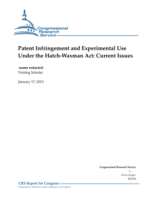 [20130117]R42354_Hatch-Waxman法案下的专利侵权和实验使用：当前问题.pdf