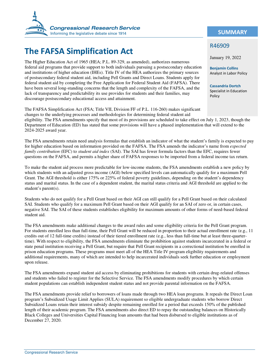 [20220119]R46909_FAFSA简化法案.pdf_第2页