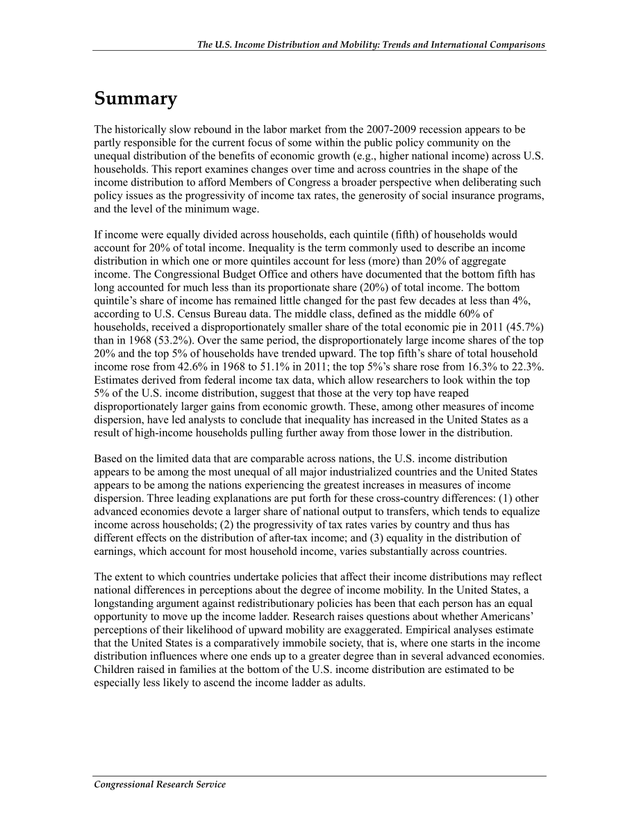 [20121129]R42400_美国收入分配和流动性：趋势和国际比较.pdf_第2页
