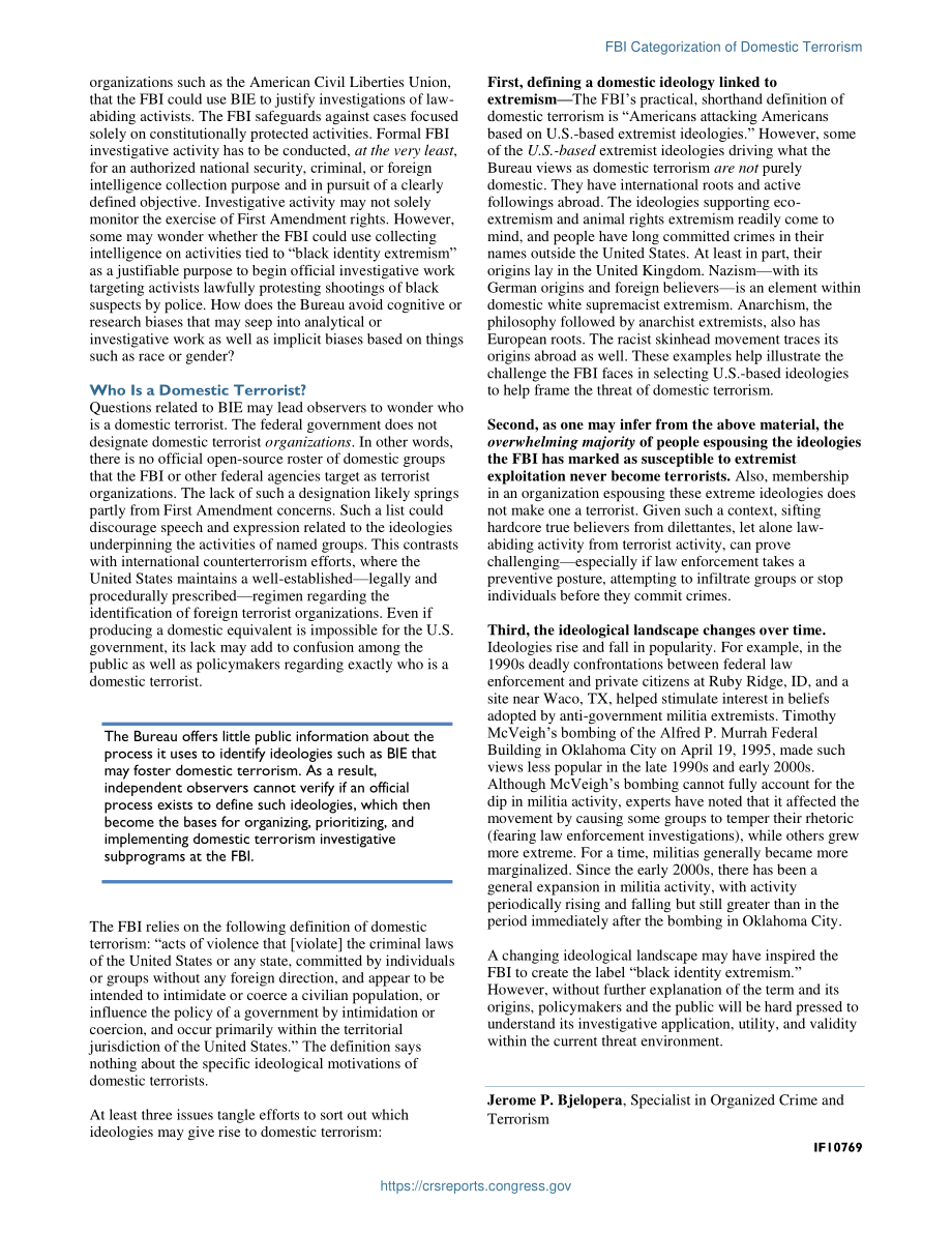 [20171107]IF10769_FBI对国内恐怖主义的分类.pdf_第2页