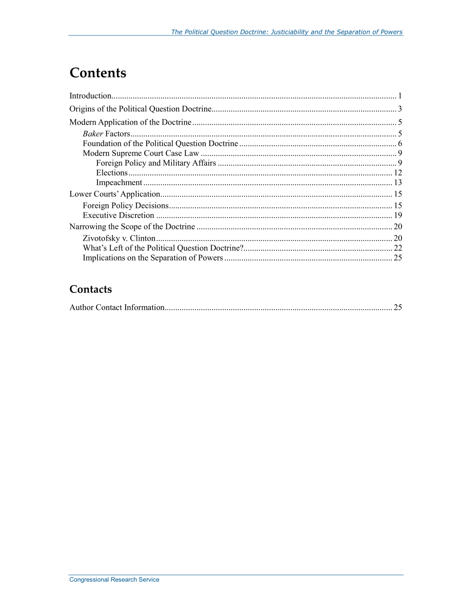 [20141223]R43834_政治问题学说：可裁判性与三权分立 .pdf_第3页