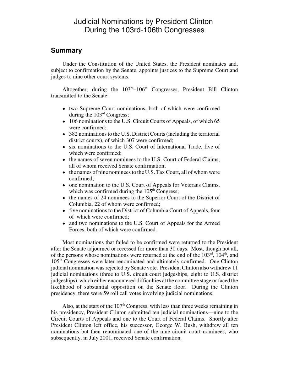 [20060920]98-510_克林顿总统在第103-106届国会期间的司法提名.pdf_第2页
