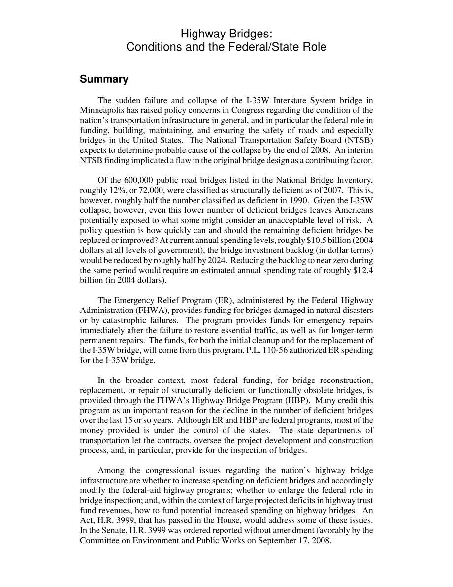 [20080919]RL34127_公路桥梁：条件和联邦州角色.pdf_第2页