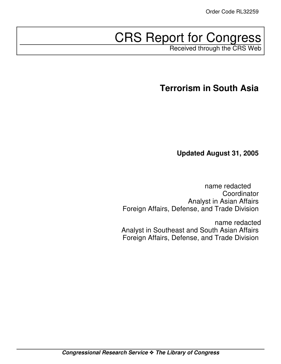 [20050831]RL32259_南亚的恐怖主义.pdf_第1页