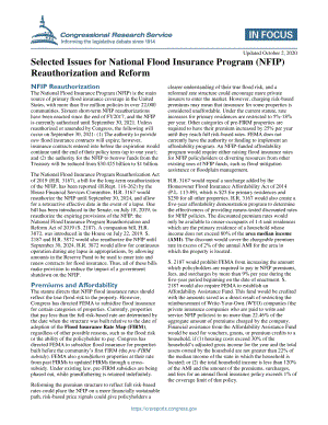 [20201002]IF11023_国家洪水保险计划（NFIP）重新授权和改革的选定问题 .pdf