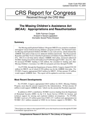 [20041210]RS21365_《失踪儿童援助法》（MCAA）：拨款和重新授权.pdf