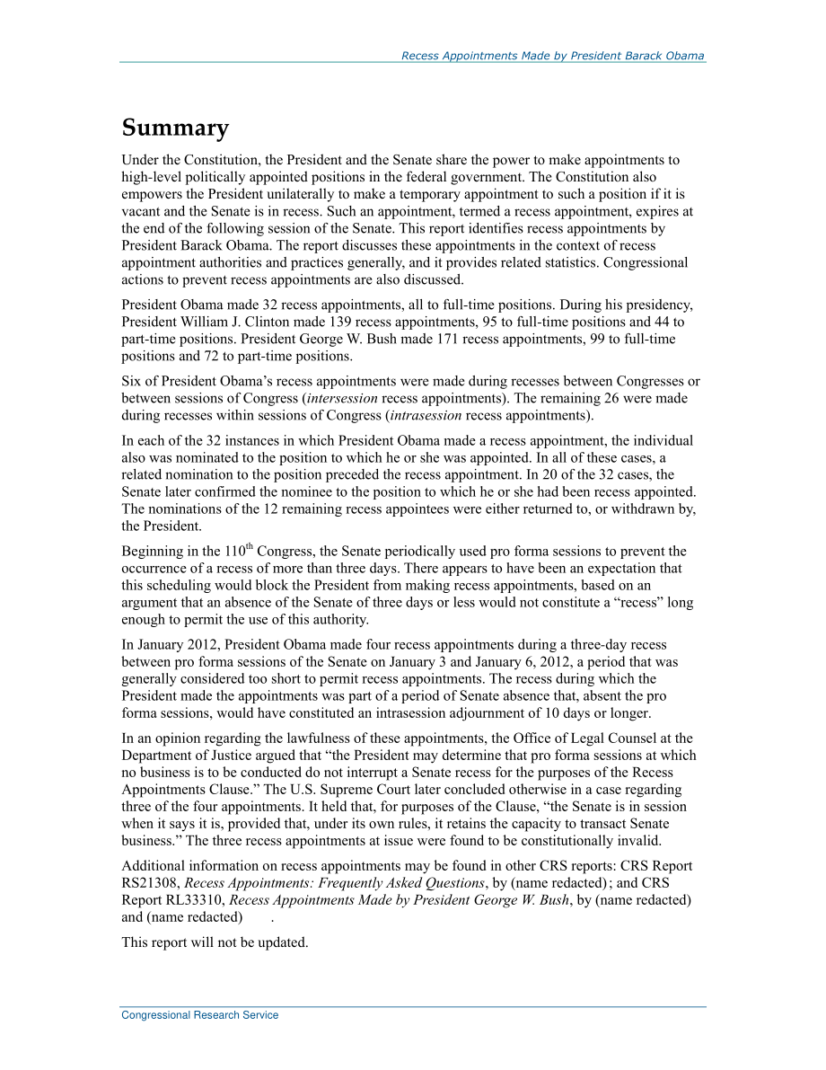 [20170907]R42329_巴拉克·奥巴马总统的休会任命.pdf_第2页