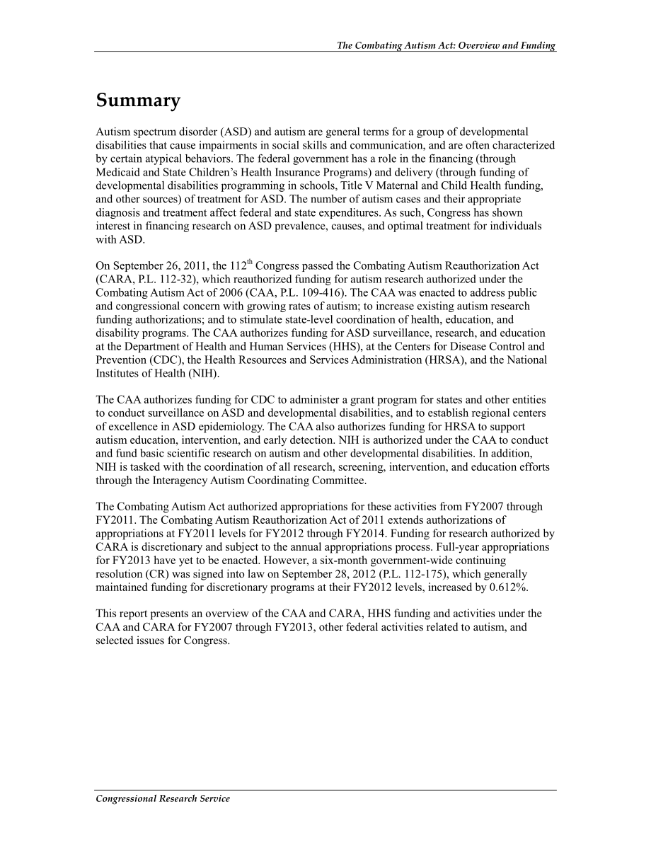 [20121227]R42369_《打击孤独症法案》：概述和资金.pdf_第2页