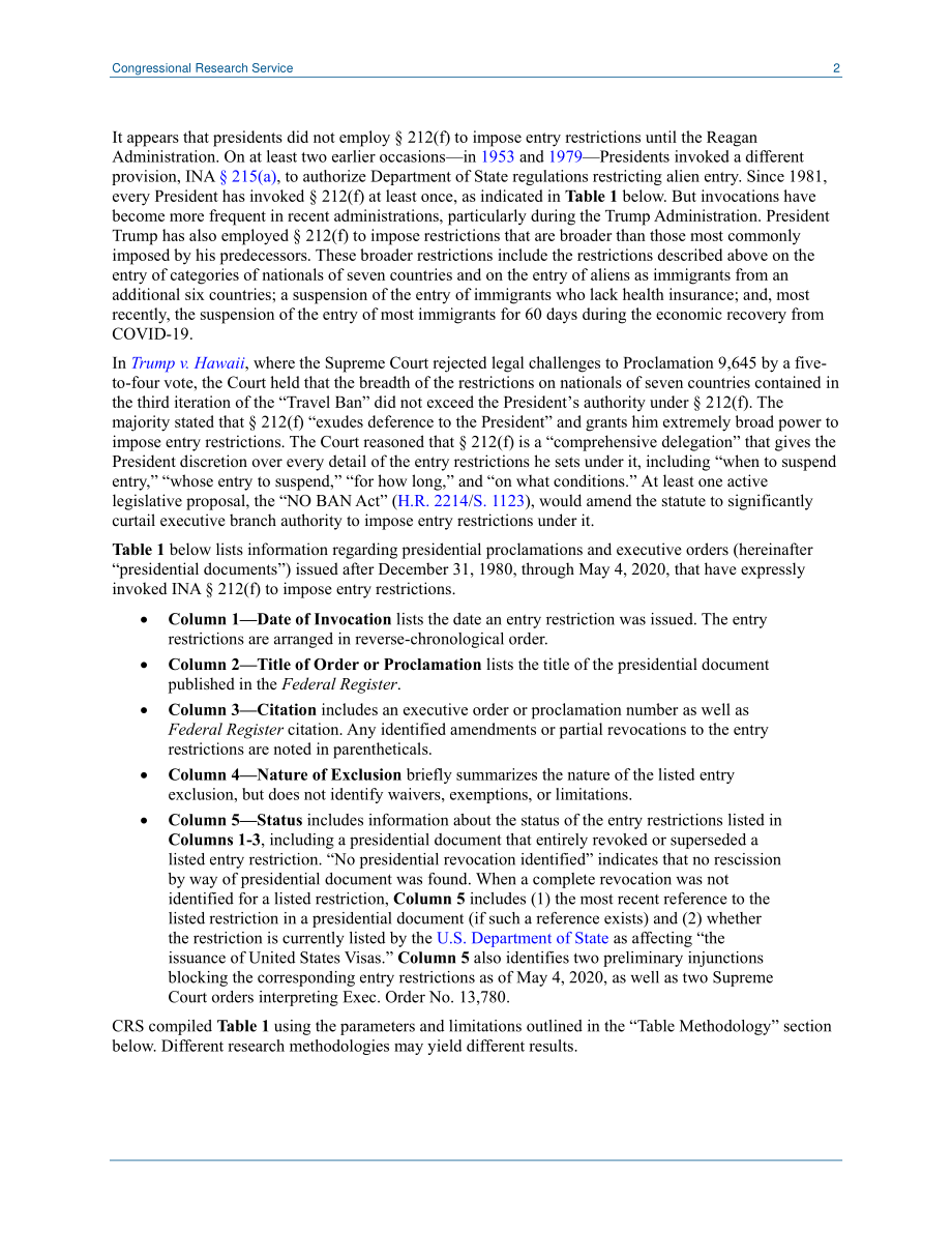 [20200504]LSB10458_根据INA§212（f）规定总统采取行动排除外国人.pdf_第2页