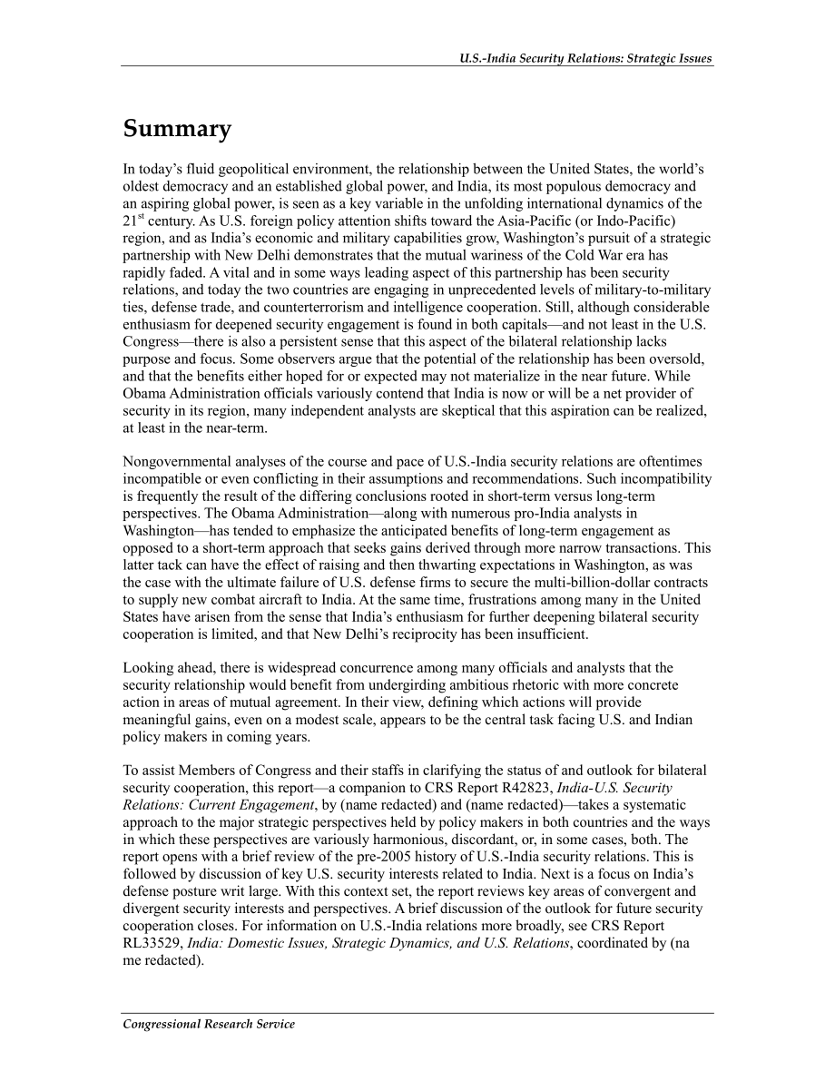 [20130124]R42948_美印安全关系：战略问题.pdf_第2页