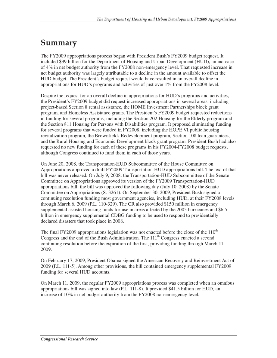 [20090320]RL34504_住房和城市发展部：2009财年拨款.pdf_第2页