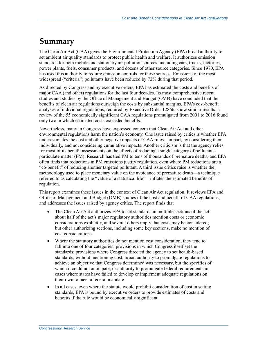 [20170505]R44840_《清洁空气法》法规中的成本和效益考虑.pdf_第2页