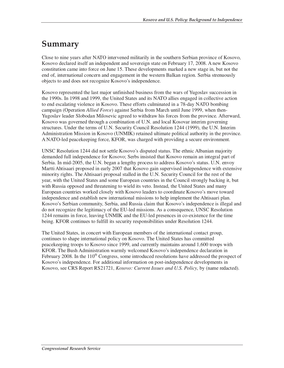 [20080620]RL31053_科索沃和美国政策：独立背景.pdf_第2页