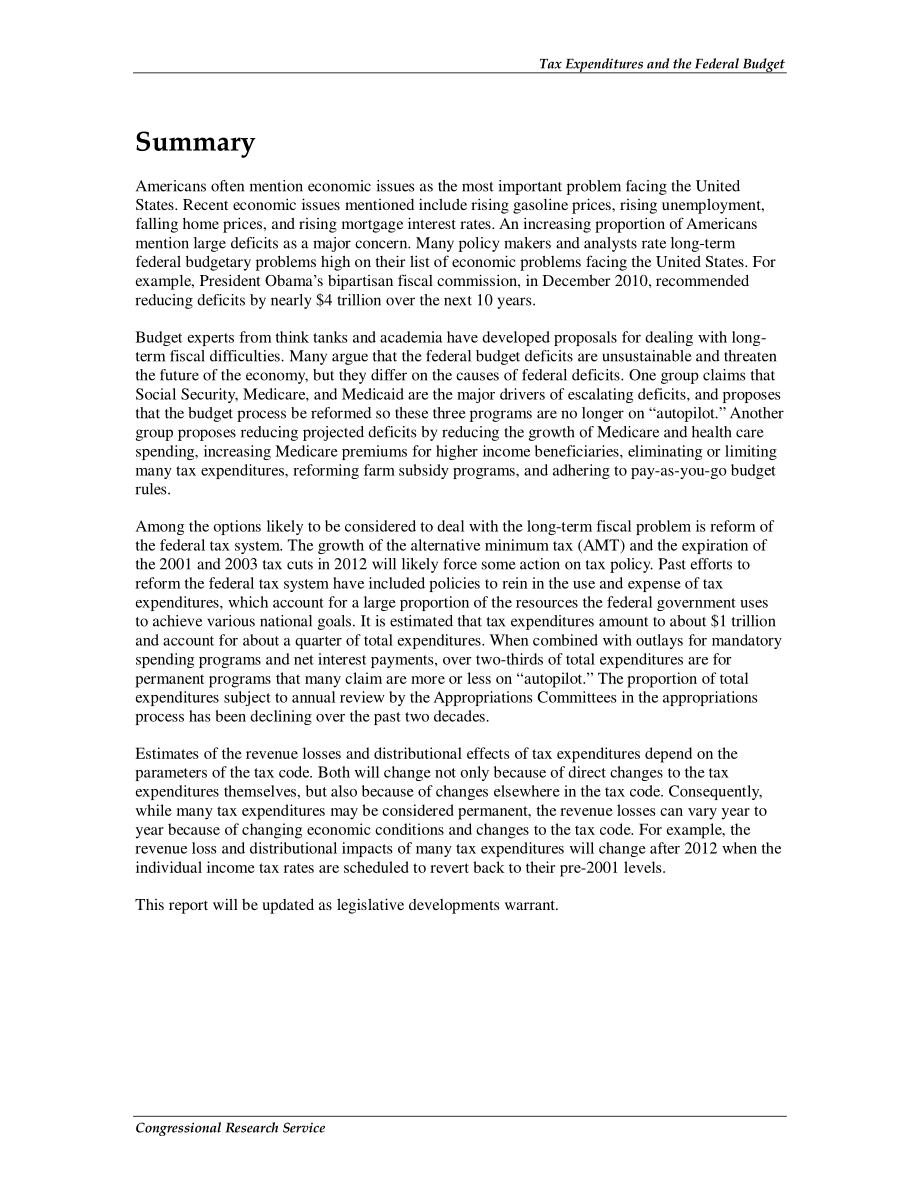 [20110601]RL34622_税收支出和联邦预算.pdf_第2页