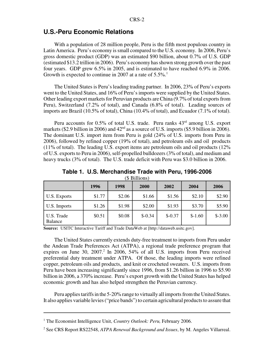 [20070307]RS22391_美国-秘鲁贸易促进协定.pdf_第2页