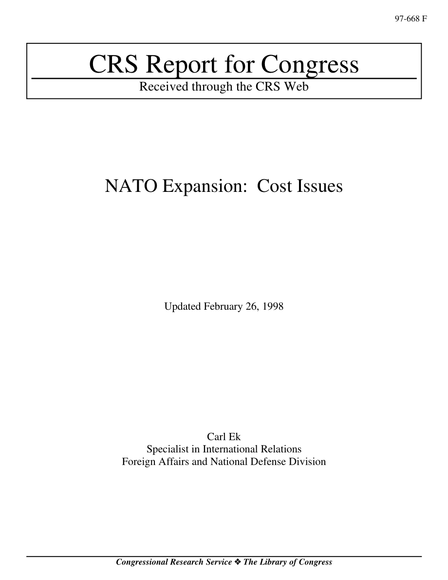 [19980226]97-668F_北约扩张：成本问题.pdf_第1页