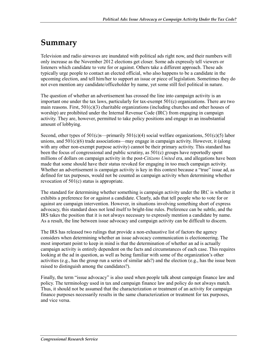 [20120829]R42684_政治广告：根据税法开展宣传或竞选活动？.pdf_第2页