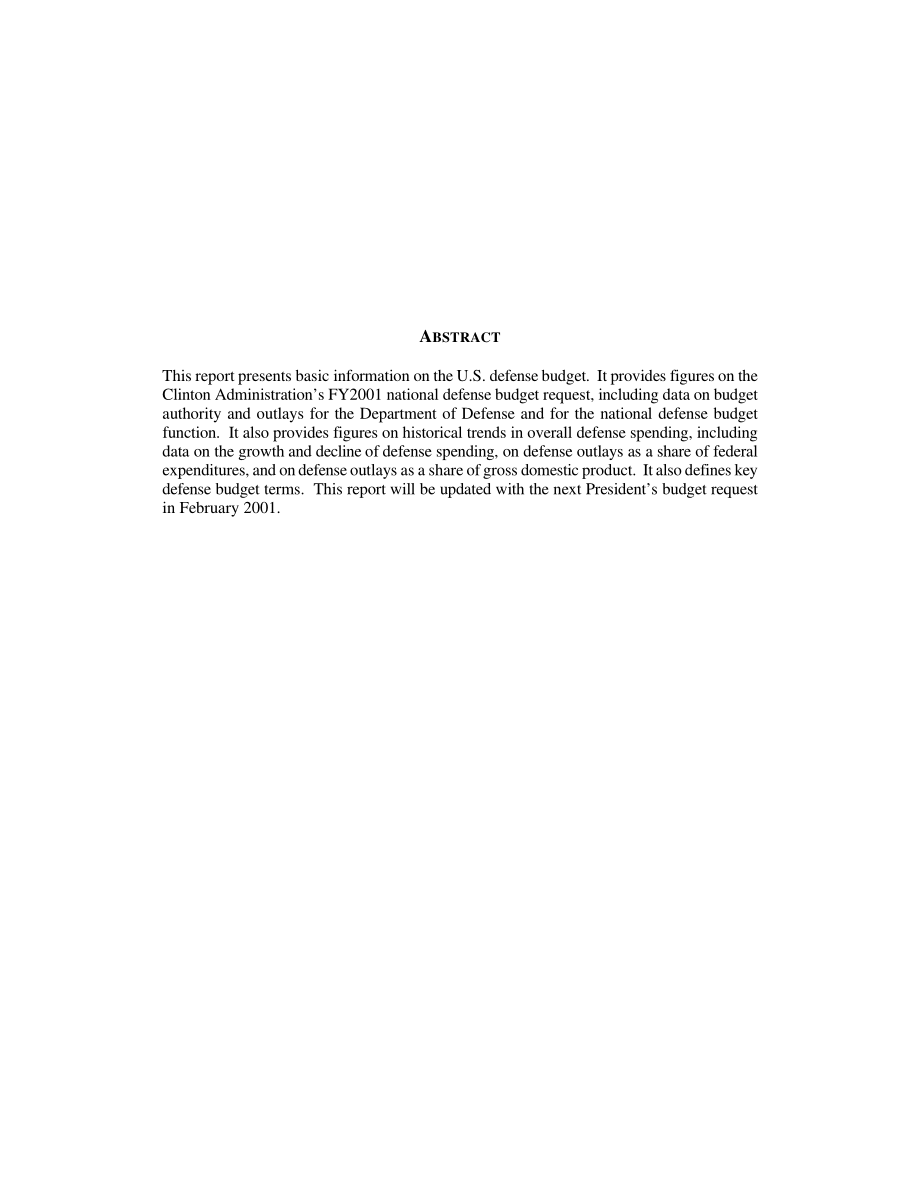 [20000223]RL30447_2001财年国防预算：数据摘要.pdf_第2页
