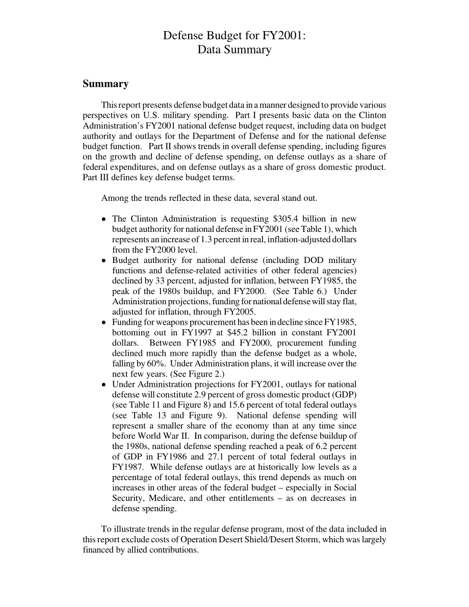 [20000223]RL30447_2001财年国防预算：数据摘要.pdf_第3页
