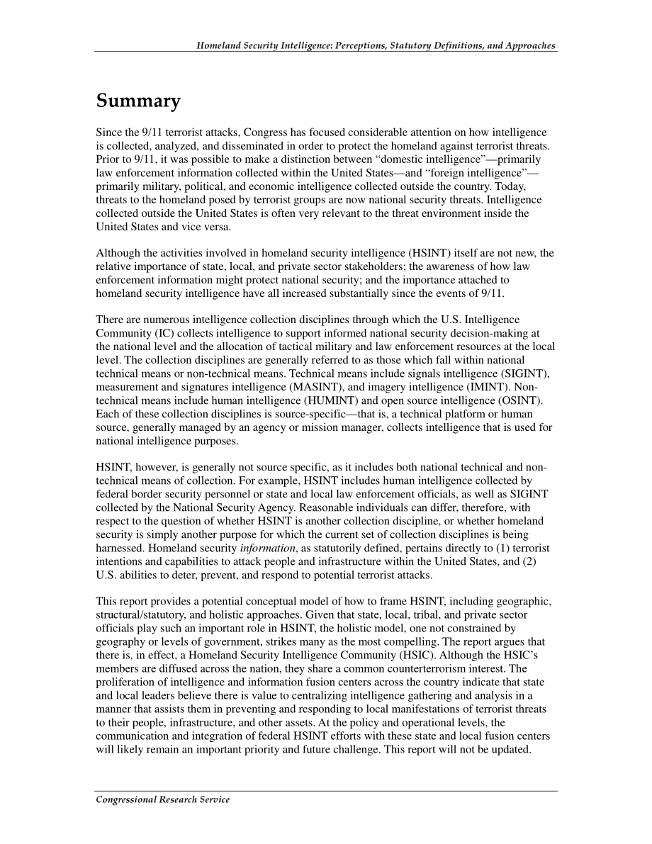 [20090114]RL33616_国土安全情报：观念、法定定义和方法.pdf_第2页