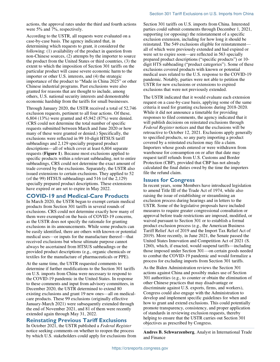 [20220217]IF11582_第301节美国从中国进口产品的关税除外条款.pdf_第2页