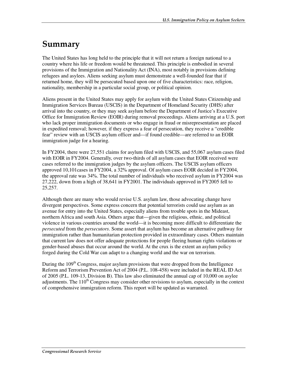 [20070125]RL32621_美国对寻求庇护者的移民政策.pdf_第2页