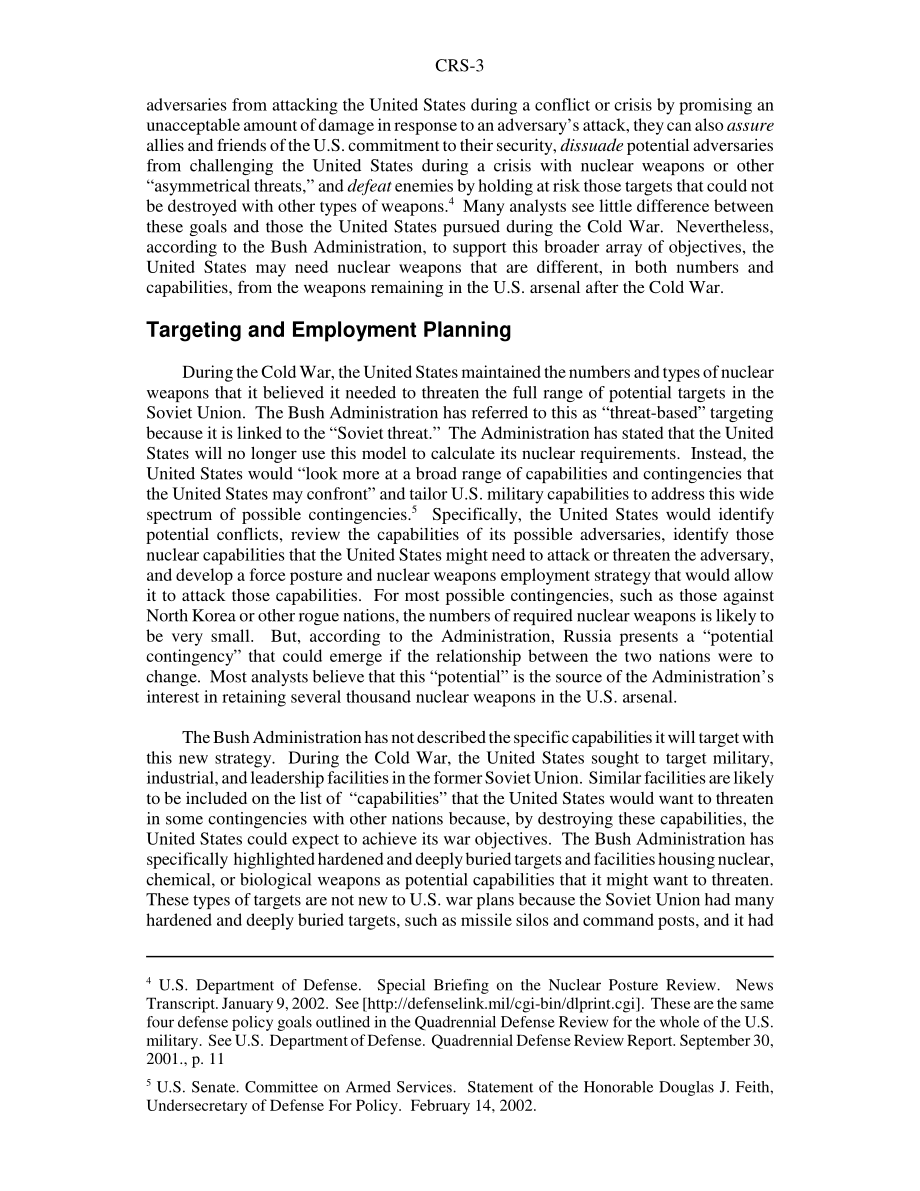 [20030915]RS21619_核武器与美国国家安全：需要新的武器计划？.pdf_第3页