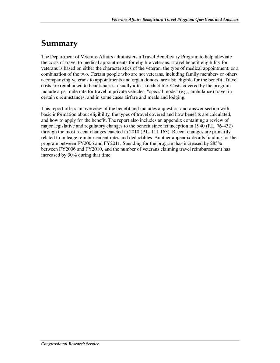 [20110325]R41626_退伍军人事务受益人旅行计划：问题和答案.pdf_第2页