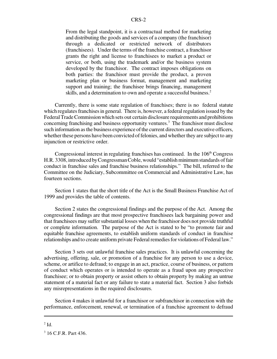 [20000322]RS20511_特许经营中的公平行为：H、 R3308第106届国会.pdf_第2页