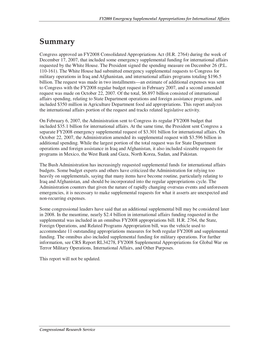 [20080422]RL34276_2008财年国际事务紧急补充拨款.pdf_第2页