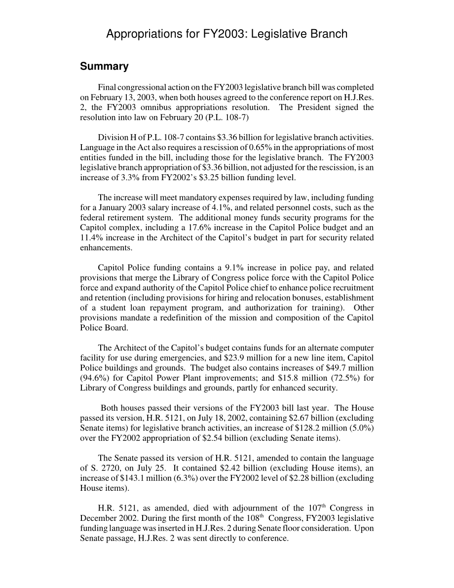 [20030228]RL31312_2003财年拨款：立法部门.pdf_第3页