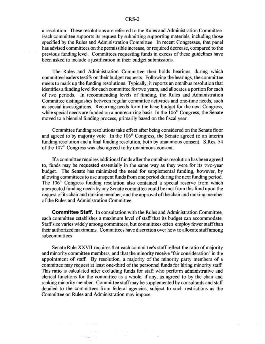 [20010327]RS20023_参议院委员会资金和工作人员.pdf_第2页