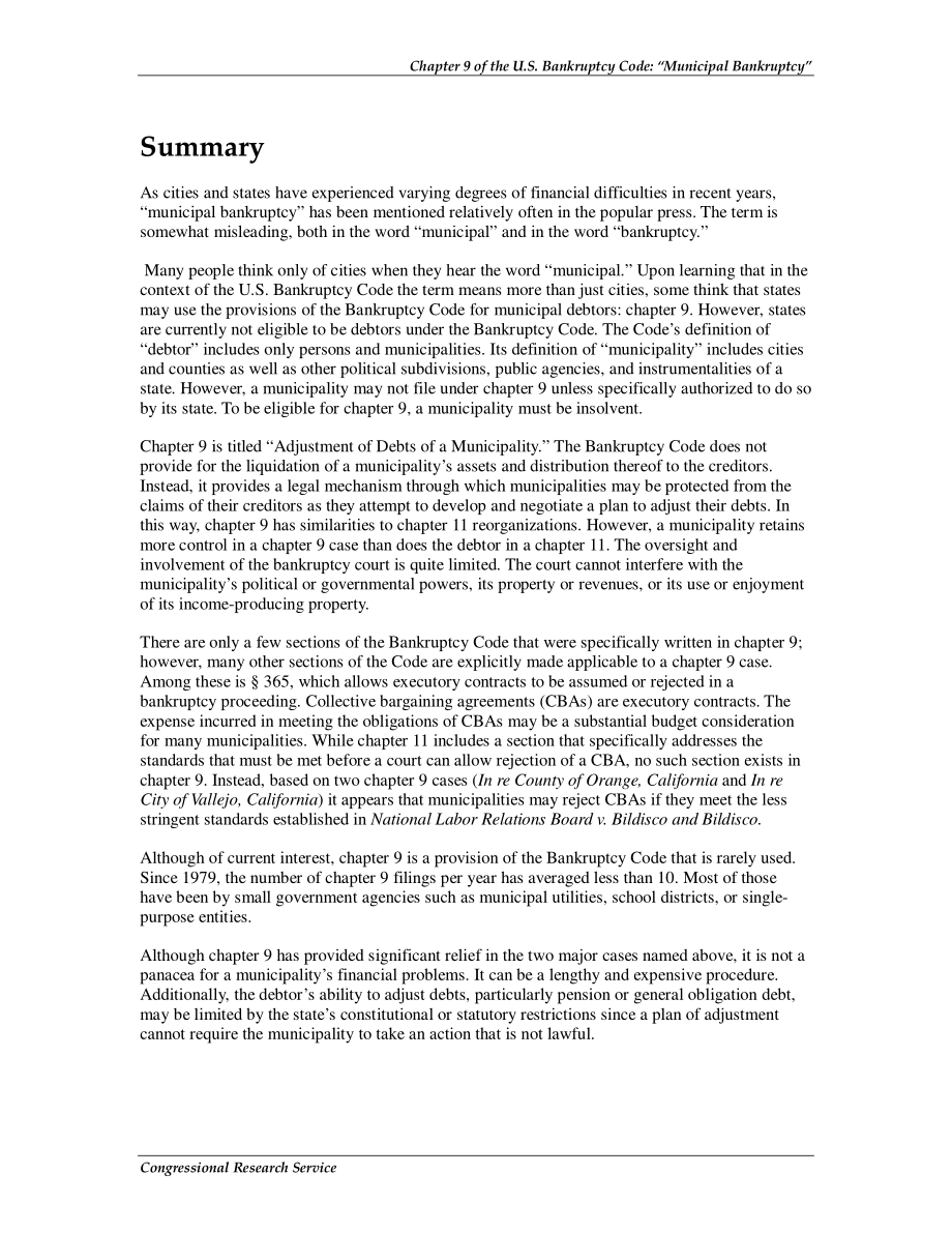 [20110331]R41738_《美国破产法》第9章：“市政破产”.pdf_第2页