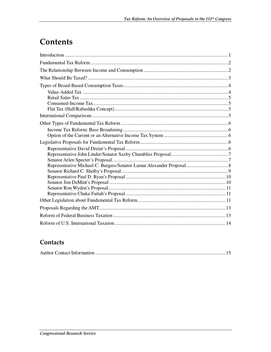 [20100319]R40414_税收改革：第111届国会提案概述.pdf_第3页