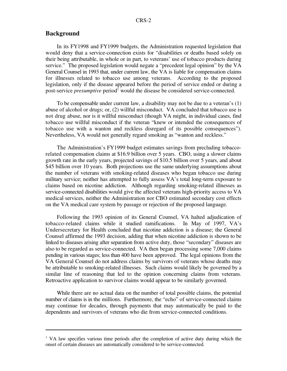 [19980813]98-373EPW_退伍军人与吸烟相关疾病：国会颁布赔偿限额.pdf_第2页