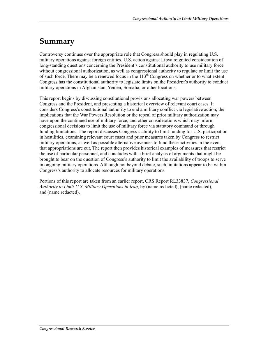 [20130219]R41989_国会限制军事行动的权力.pdf_第2页