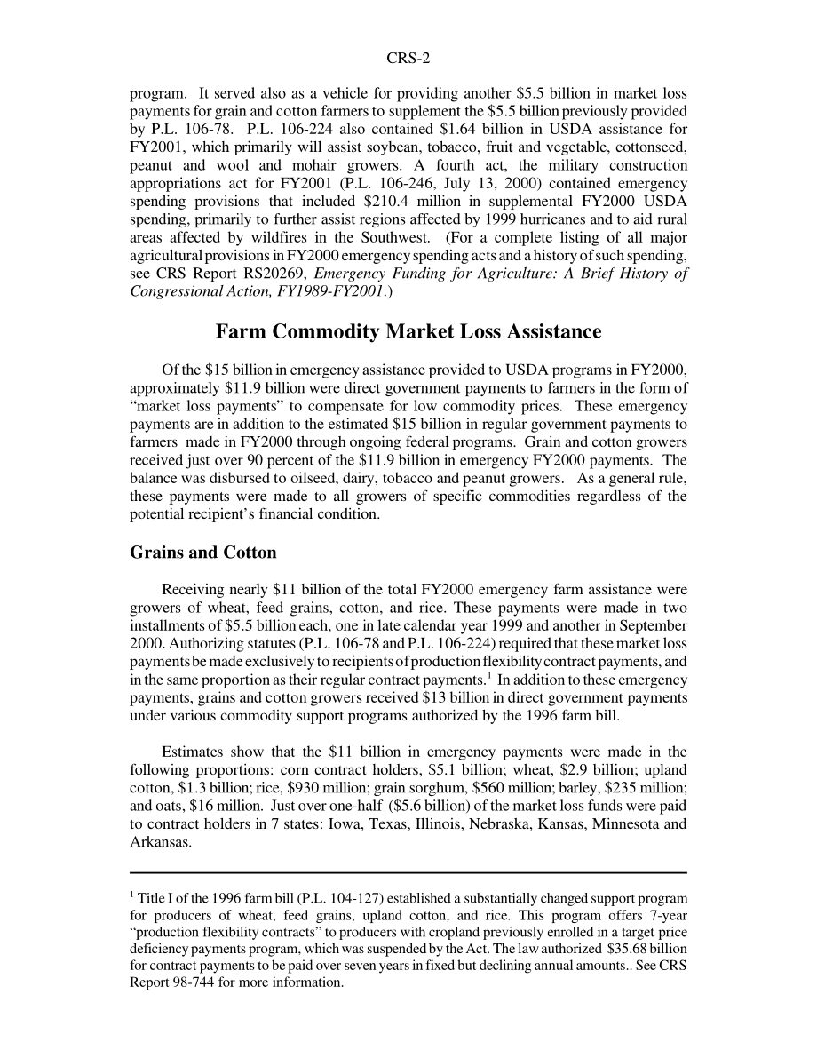 [20001004]RS20696_2000财年的紧急农场援助：描述和状态分布.pdf_第2页
