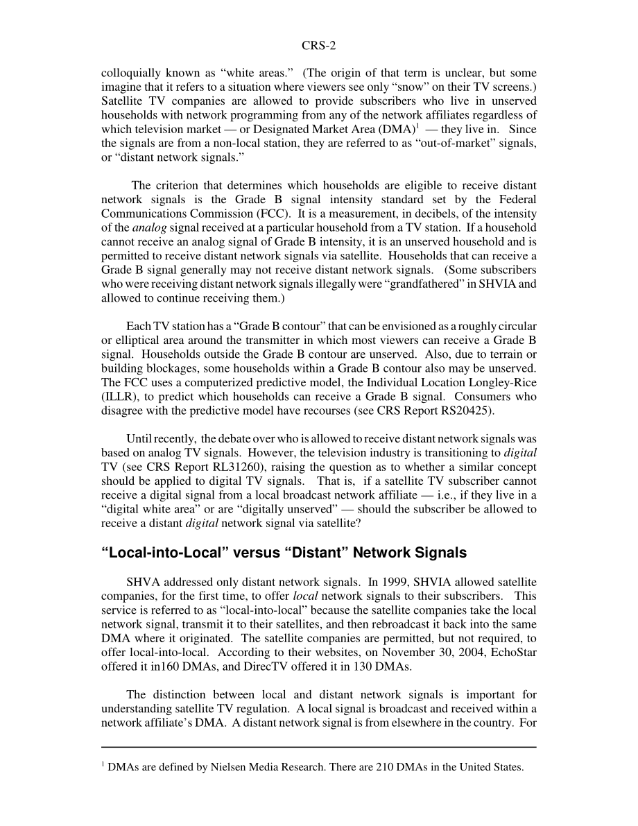 [20041210]RS21990_卫星电视和“数字白色区域”：2004年《卫星家庭观众扩展和再授权法案》的规定.pdf_第2页