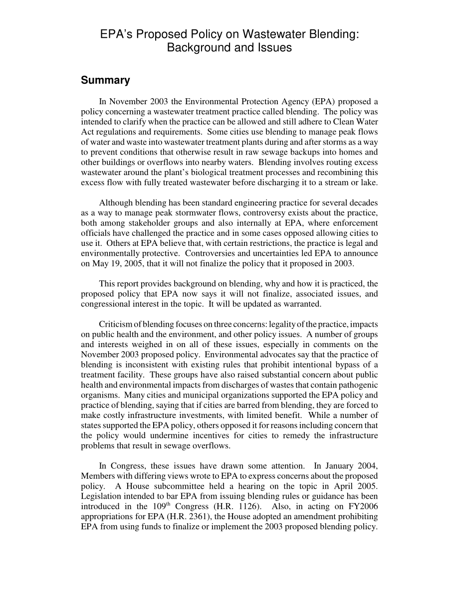 [20050524]RL32384_EPA关于废水混合的拟议政策：背景和问题.pdf_第2页